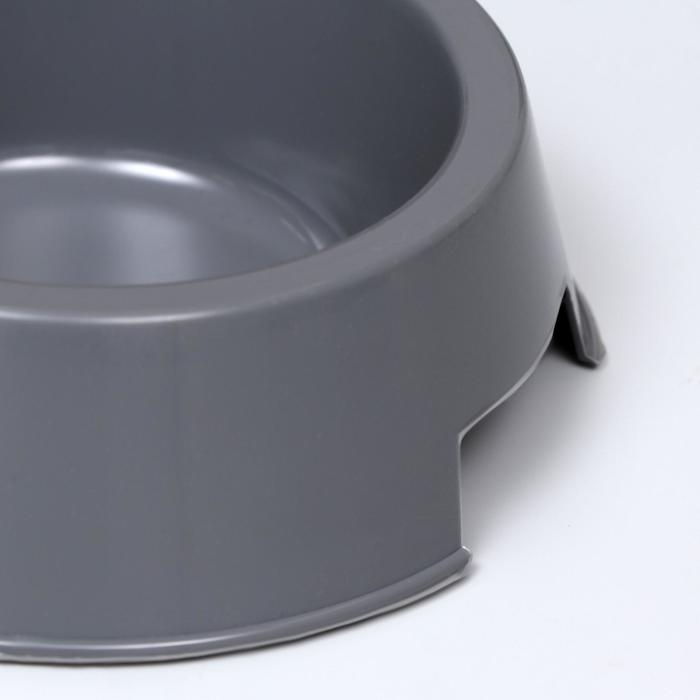 Миска пластиковая двойная 29,5 х 16,5 х 5 см, серая Миска пластиковая двойная 29,5 х 16,5 х 5 см, серая