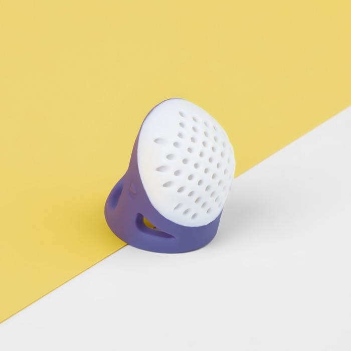 Напёрсток, 2,5 &times; 2,2 см, размер М, цвет фиолетовый/белый