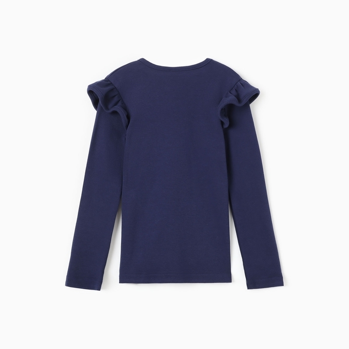 Джемпер для девочки школьный, цвет темно-синий, рост 128 см