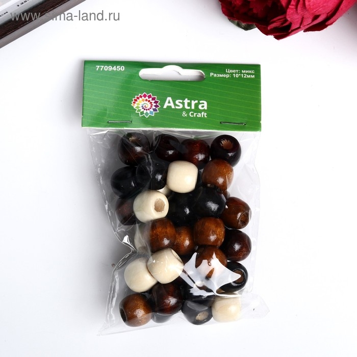 Набор деревянных бусин , 10х12 мм, (набор 40 шт) Набор деревянных бусин , 10х12 мм, (набор 40 шт)