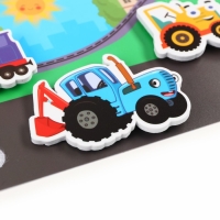 Игра развивающая на липучках "Изучаем транспорт", Синий трактор