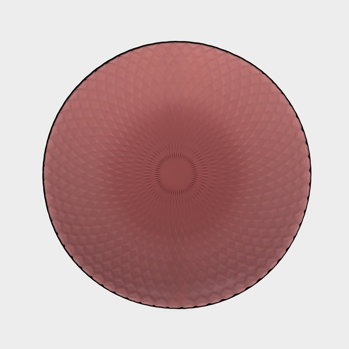 Тарелка плоская стеклянная &laquo;Идиллия&raquo;, d=25 см, цвет лилак