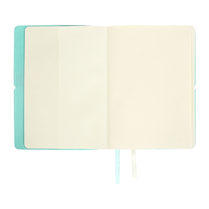 Ежедневник недатированный A5 136 листов, deVENTE. Jane, мягкая обложка пвх, резинка, перфорация, ляссе, блок 70, бирюзовый