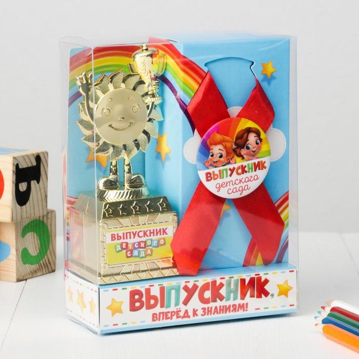 Кубок и орден на Выпускной «Выпускник детского сада», подарочный набор Кубок и орден на Выпускной «Выпускник детского сада», подарочный набор