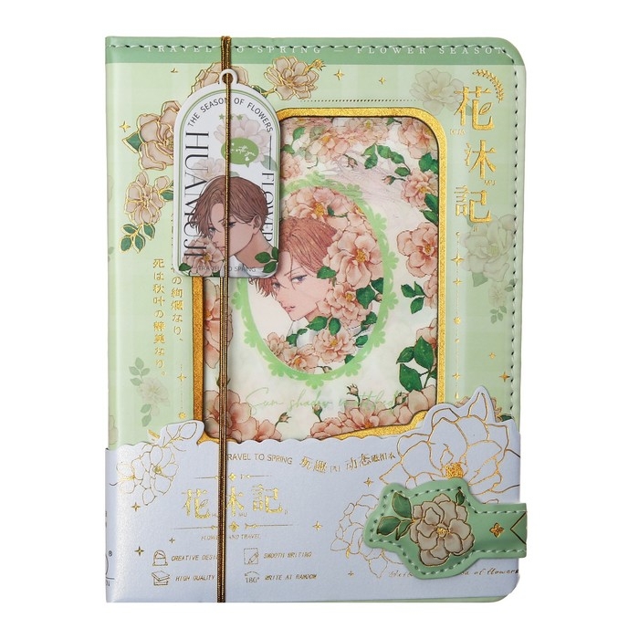 Записная книжка подарочная, А6, 96 листов, цветной блок, с фигурным хлястиком, обложка пвх, 3D, "Аниме", МИКС