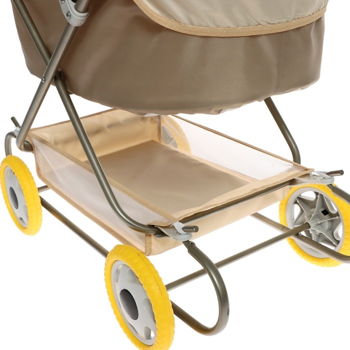 Коляска кукольная №6, цвет бежевый Коляска кукольная №6, цвет бежевый