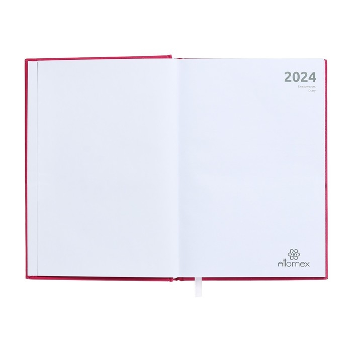 Ежедневник датированный 2024 года, А5, 176 листов, Attomex.Even, обложка бумвинил, ляссе, блок 70 г/м2, розовый Ежедневник датированный 2024 года, А5, 176 листов, Attomex.Even, обложка бумвинил, ляссе, блок 70 г/м2, розовый