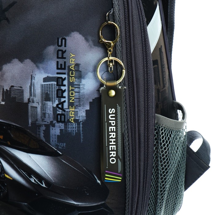 Рюкзак каркасный школьный 38 х 30 х 16 см, эргономичная спинка, Stavia "Авто", коричневый