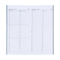 Еженедельник датированный 2025 года, 80х165 мм, 64 листа ESCALADA, мягкая обложка из искусственной кожи, блинтовое тиснение, блок 70 г/м&sup2;, голубой