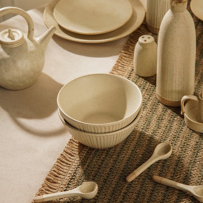 Салатник керамический SL Home &laquo;Виенто&raquo;, 1,3 л, d=19 см, цвет бежевый