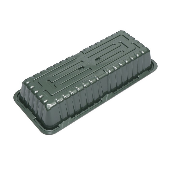 Мини-парник для рассады, 39.5 × 17 × 13 см, без вставок, тёмно-зелёный, Greengo Мини-парник для рассады, 39.5 × 17 × 13 см, без вставок, тёмно-зелёный, Greengo