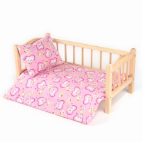 Кукольное постельное &laquo;Котята в сердцах&raquo;: простынь, одеяло 46 &times; 36 см, подушка 23 &times; 17 см