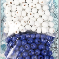 Набор бусины для творчества дерево "Патриот" d-0,8 см, 3 цвета х 20 гр Набор бусины для творчества дерево "Патриот" d-0,8 см, 3 цвета х 20 гр