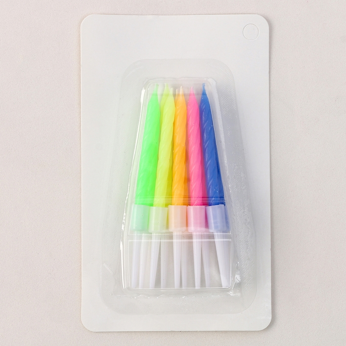 Набор для украшения Топпер &laquo;Корона&raquo;, набор свечей 10 шт., цвет МИКС