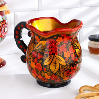 Кувшин &laquo;Ягодка&raquo;, без крышки, 18,5&times;12&times;19 см, хохлома, микс