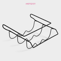 Держатель для бутылок Доляна, подвесной, металл, 32,5×31,5×13 см, цвет чёрный Держатель для бутылок Доляна, подвесной, металл, 32,5×31,5×13 см, цвет чёрный