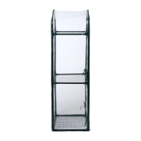 Парник-стеллаж, 2 полки (сетка), 125 &times; 59 &times; 39 см, металлический каркас d = 16 мм, чехол плёнка 80 мкм