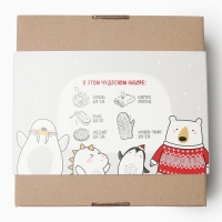 Новый год. Подарочный набор Friends полотенце 30х60 см и банные акс.(3 предм)