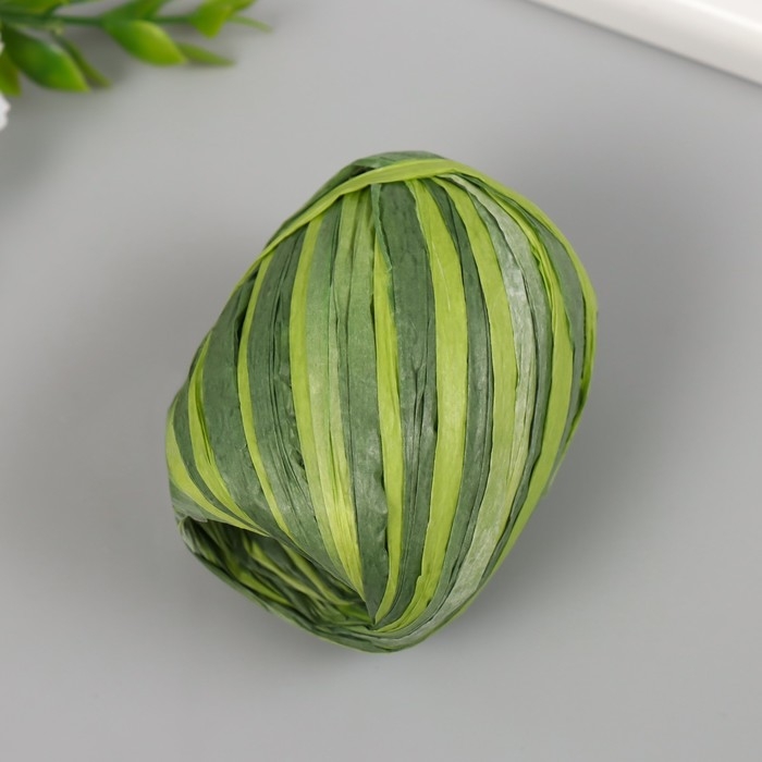 Тесьма декоративная бумага Тесьма декоративная бумага "Рафия меланж" намотка 20 м МИКС