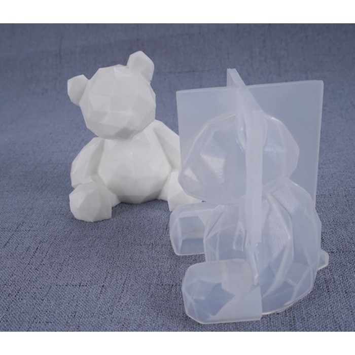 Молд силикон 3D "Медведь-кристалл" 6,3х6х5,6 см