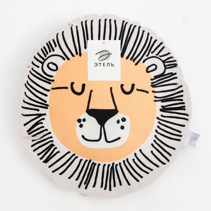 Подушка декоративная Этель &laquo;Лев&raquo;, 40х40 см, велюр, 100% полиэстер