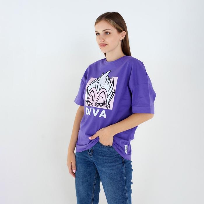 Футболка &laquo;Diva&raquo; Злодейки oversize, цвет фиолетовый