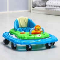 Ходунки &laquo;Львенок&raquo;, 8 колес, тормоз, муз., игрушки, синий-зеленый