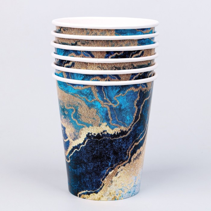 Стакан одноразовый бумажный Стакан одноразовый бумажный "С днём рождения", набор 6 шт, 250 мл