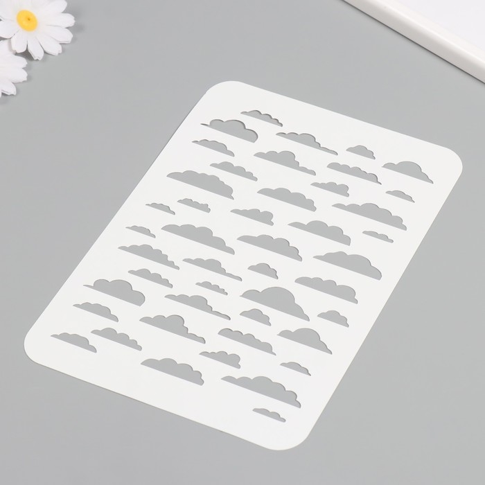 Трафарет пластиковый "Облака", 16х24 см