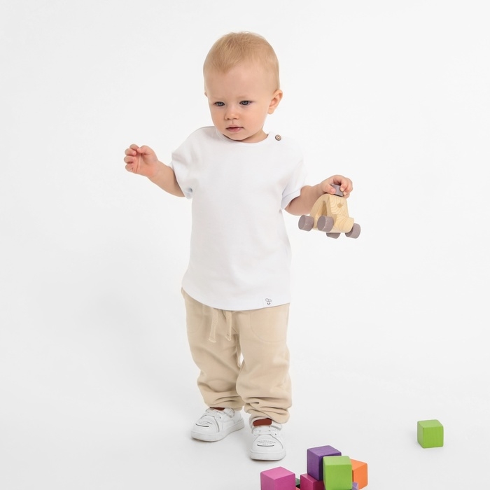 Штаны для малыша MINAKU: Basic Line BABY, цвет бежевый, рост 86-92 Штаны для малыша MINAKU: Basic Line BABY, цвет бежевый, рост 86-92