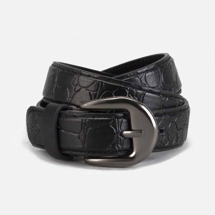 Ремень детский, ширина 2 см, винт, пряжка металл, цвет чёрный Ремень детский, ширина 2 см, винт, пряжка металл, цвет чёрный