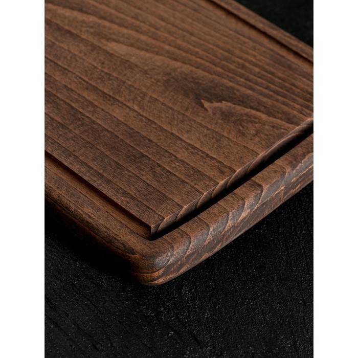 Набор разделочных досок на подставке Wild Kitchen, 37.5&times;17.5&times;2 см и 32&times;15 см, бук темный