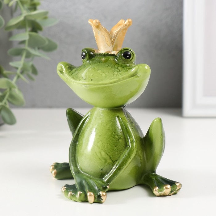 Сувенир полистоун лак "Лягушка-царевна" 11,5х10,5х7 см