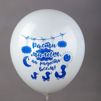 Шар латексный 12" «Новорождённые. Мальчик», шелкография, 2-сторонний, 5 дизайнов, набор 25 шт., МИКС Шар латексный 12" «Новорождённые. Мальчик», шелкография, 2-сторонний, 5 дизайнов, набор 25 шт., МИКС