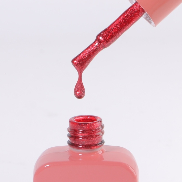 Гель лак для ногтей &laquo;CAT`S EYE NEON&raquo;, 3-х фазный, 10 мл, LED/UV, цвет красный (46)