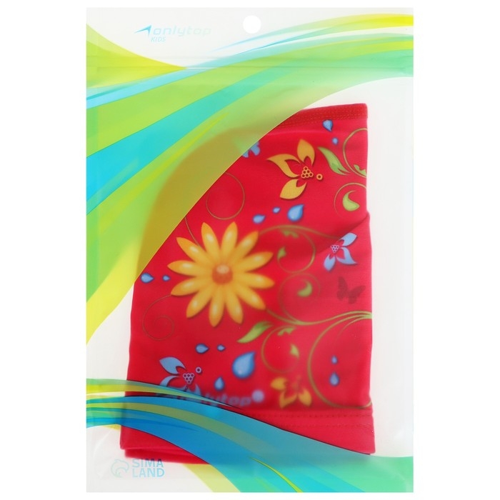 Шапочка для плавания детская ONLYTOP &laquo;Бабочка&raquo;, тканевая, обхват 46-52 см