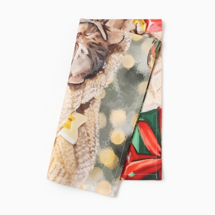 Новый год. Полотенце Этель Новый год. Полотенце Этель "Счастливы вместе" 40х73 см, 100% хлопок, саржа 190 г/м2