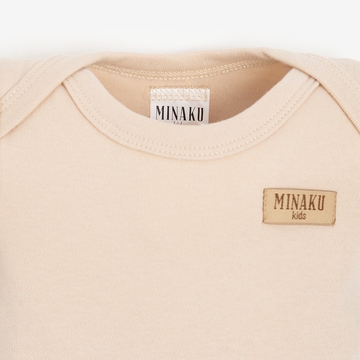 Боди детское MINAKU, цвет бежевый, рост 80-86 см