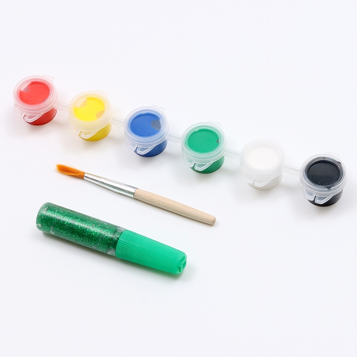 Ёлочные шары под раскраску на новый год &laquo;Чудесный подарок&raquo;&raquo;, d = 7 см, новогодний набор для творчества