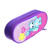 Пенал-футляр 95 х 205 х 45 мм, мягкий, текстильный, Calligrata,ПМК 27-20 резинка на клапане,"Зайчик" Пенал-футляр 95 х 205 х 45 мм, мягкий, текстильный, Calligrata,ПМК 27-20 резинка на клапане,"Зайчик"