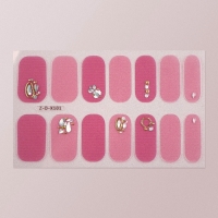 Лаковые полоски для маникюра, 14 шт, цвет розовый Лаковые полоски для маникюра, 14 шт, цвет розовый