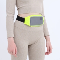 Сумка поясная на молнии, светоотражающие элементы, цвет жёлтый Сумка поясная на молнии, светоотражающие элементы, цвет жёлтый