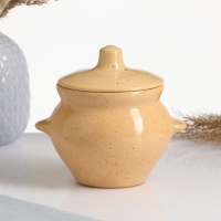 Горшок керамический для запекания №5 с ручками, 0,5л / 10х10,5см, каракум Горшок керамический для запекания №5 с ручками, 0,5л / 10х10,5см, каракум