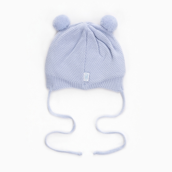Шапка детская, цвет голубой, размер 38-40
