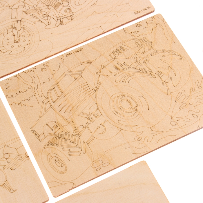 Набор для выжигания по дереву: ЭВД 20/220 &laquo;&lrm;Узор 10К&raquo;, транспорт