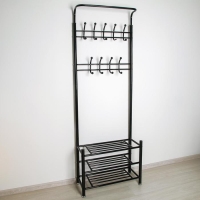 Стойка - вешалка для одежды, 66&times;29&times;190 см, цвет чёрный