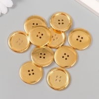 Пуговицы пластик 4 прокола "Золотая" 3х3 см набор 10 шт Пуговицы пластик 4 прокола "Золотая" 3х3 см набор 10 шт