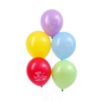 Шар латексный 12" &laquo;Чебурашка&raquo; монохромный принт, набор 5 шт.