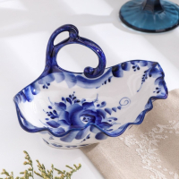 Салатник &laquo;Цветок&raquo;, 17,5х13,5х8 см, гжель