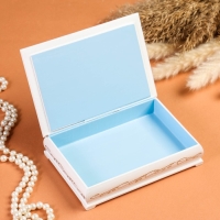 Шкатулка &laquo;Синички на ветке&raquo;, белая, 11&times;16 см, лаковая миниатюра